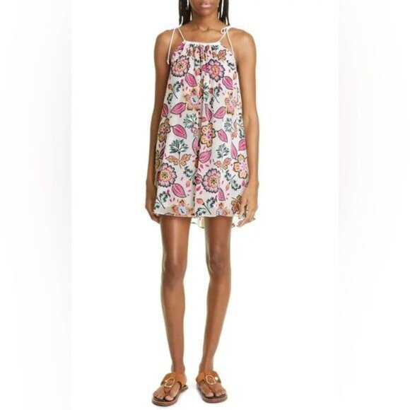 New RAG & BONE  Bailey Self-Tie Floral Minidress in Floral Print Size M - Picture 3 of 11